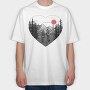 Hiking Heart Adventure, Tricou Oversize Barbati (Unisex)