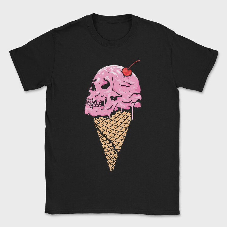 Icecream Skull Cherry, Tricou Barbati (Unisex)