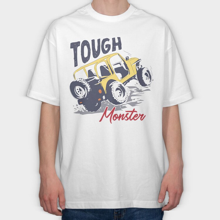 Tough Monster Truck, Tricou Oversize Barbati (Unisex)