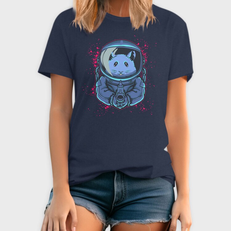 Space Cat Astronaut, Tricou Barbati (Unisex)