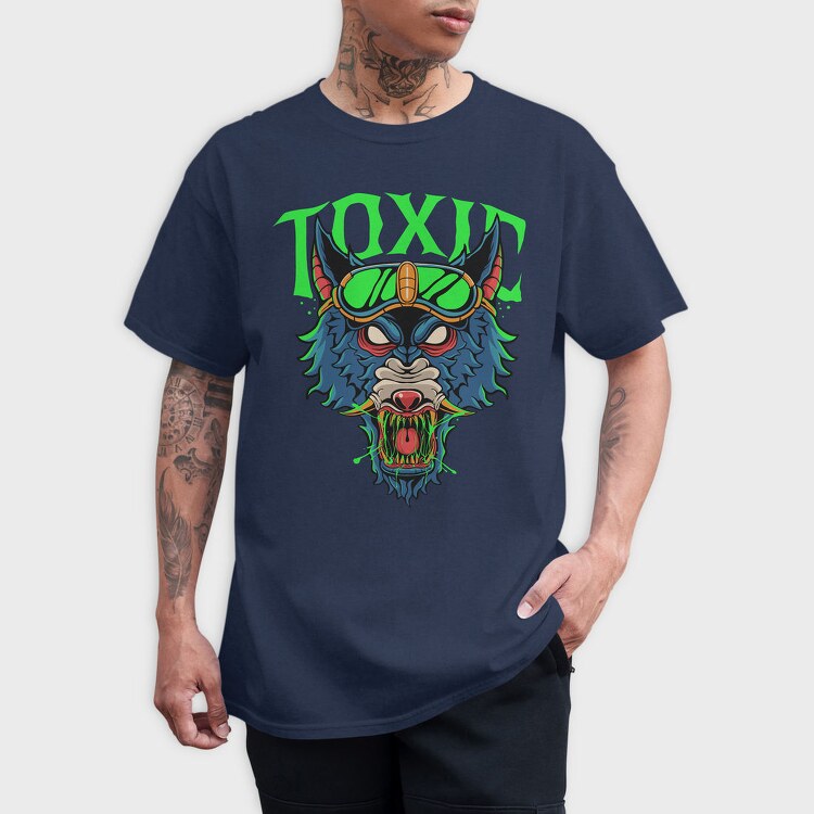 Toxic Wolf Howl, Tricou Barbati (Unisex)