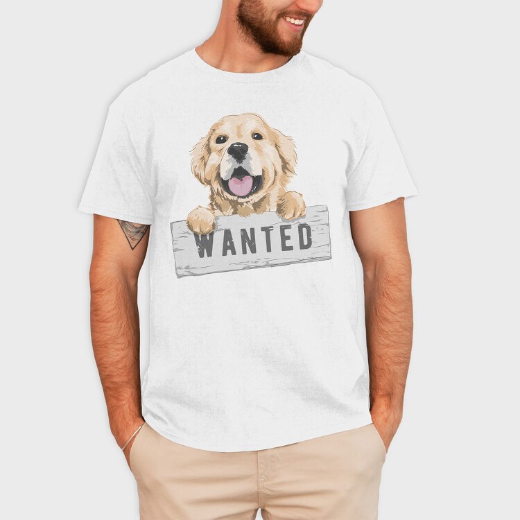 Dog Wanted Sign, Tricou Barbati (Unisex)