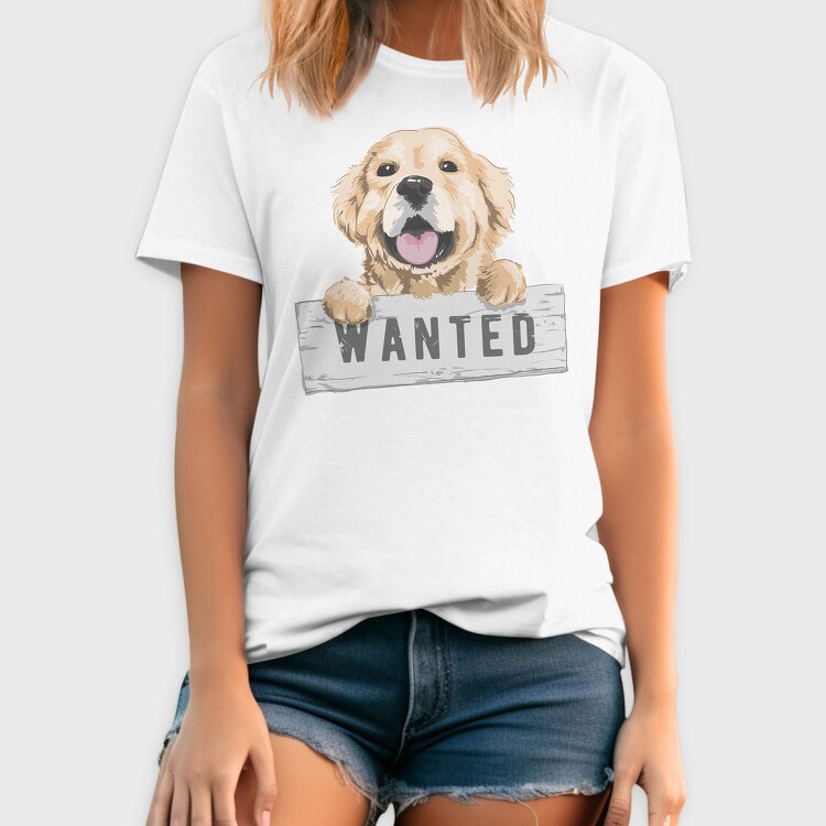 Dog Wanted Sign, Tricou Barbati (Unisex)
