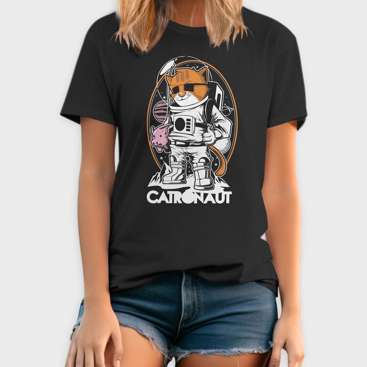 Space Cat Explorer, Tricou Barbati (Unisex)