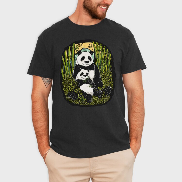 Panda Bamboo Paradise, Tricou Barbati (Unisex)