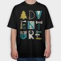 Lighthouse Adventure Map, Tricou Oversize Barbati (Unisex)