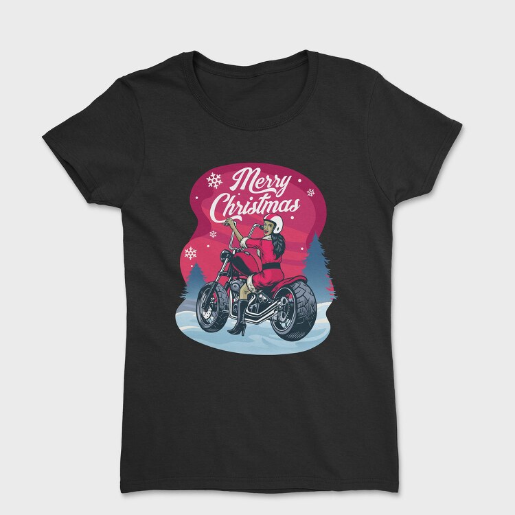 Merry Motorbike Santa, Tricou Femei