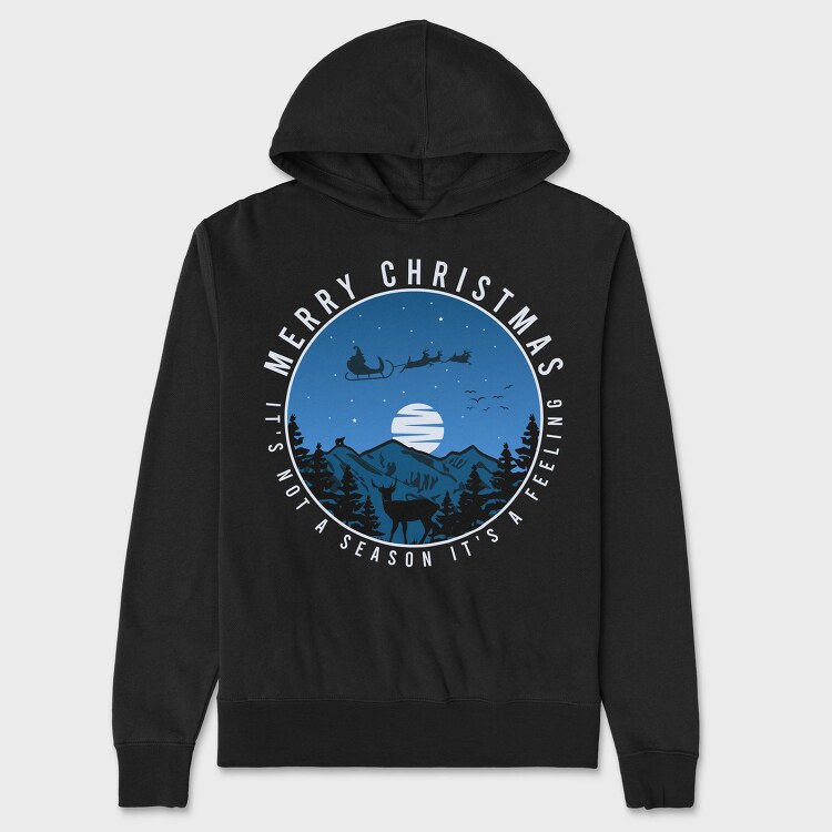 Merry Reindeer Night, Hanorac Oversize Barbati (Unisex)