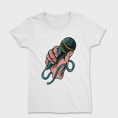 Microphone Fist Grip, Tricou Femei