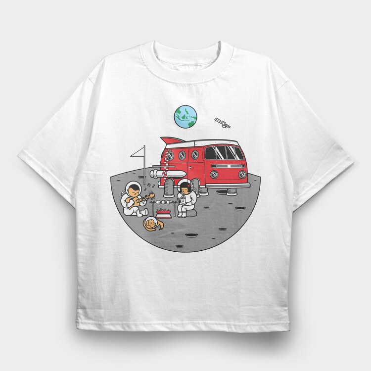 Moonstruck Campfire, Tricou Oversize Barbati (Unisex)