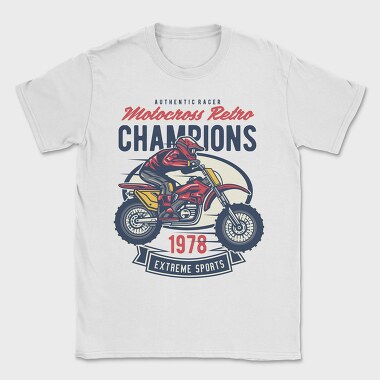Motocross Retro Champions, Tricou Barbati (Unisex)
