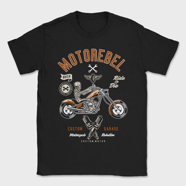 Motorcycle Rebel, Tricou Barbati (Unisex)