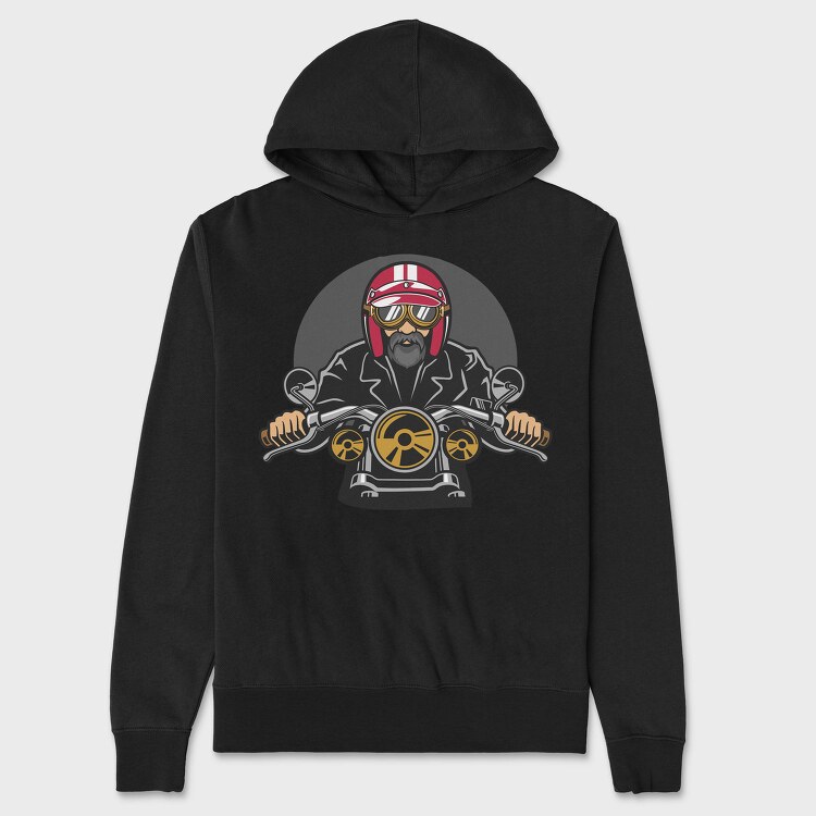Motorcycle Rider 2, Hanorac Oversize Barbati (Unisex)