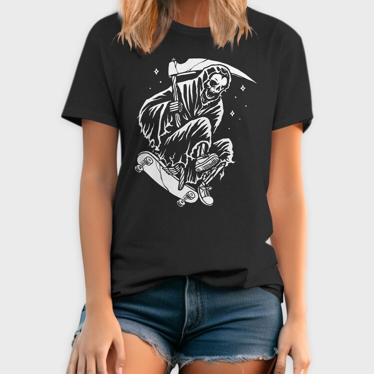 Skateboard Grim Reaper 1, Tricou Barbati (Unisex)