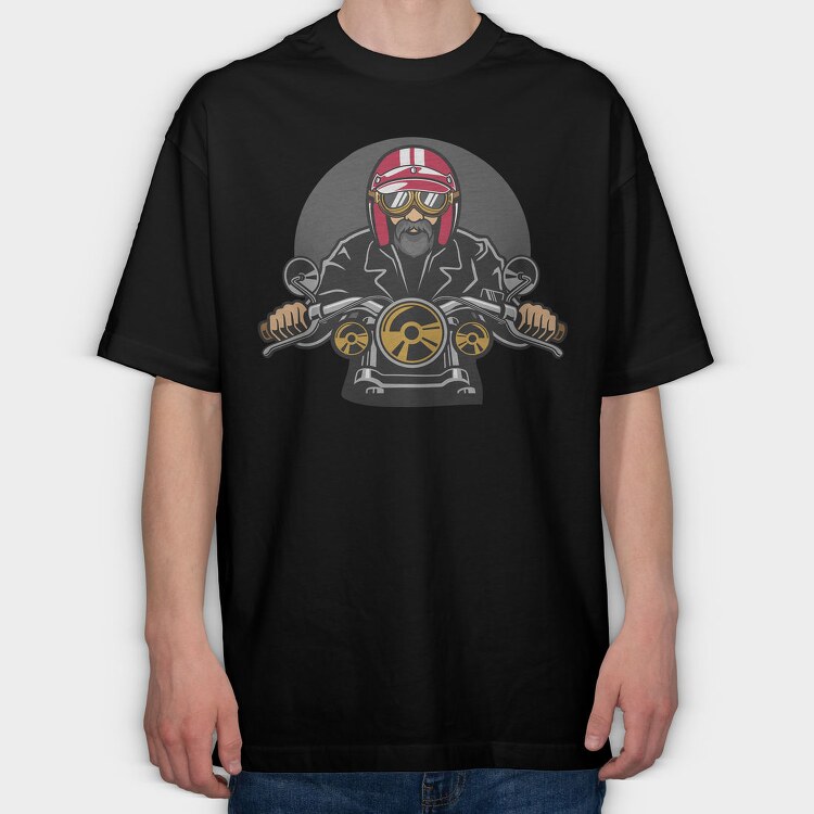 Motorcycle Rider 2, Tricou Oversize Barbati (Unisex)