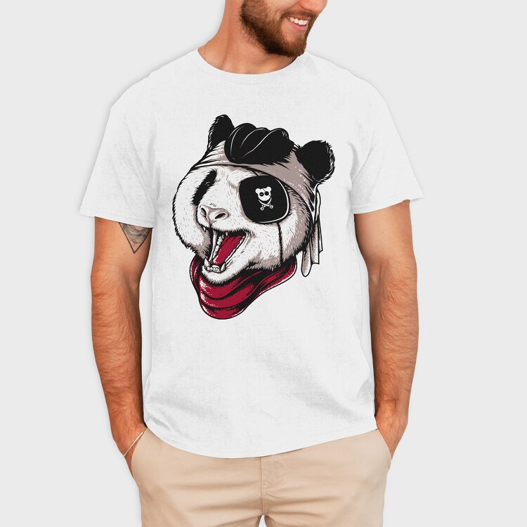 Panda Pirate Roar, Tricou Barbati (Unisex)