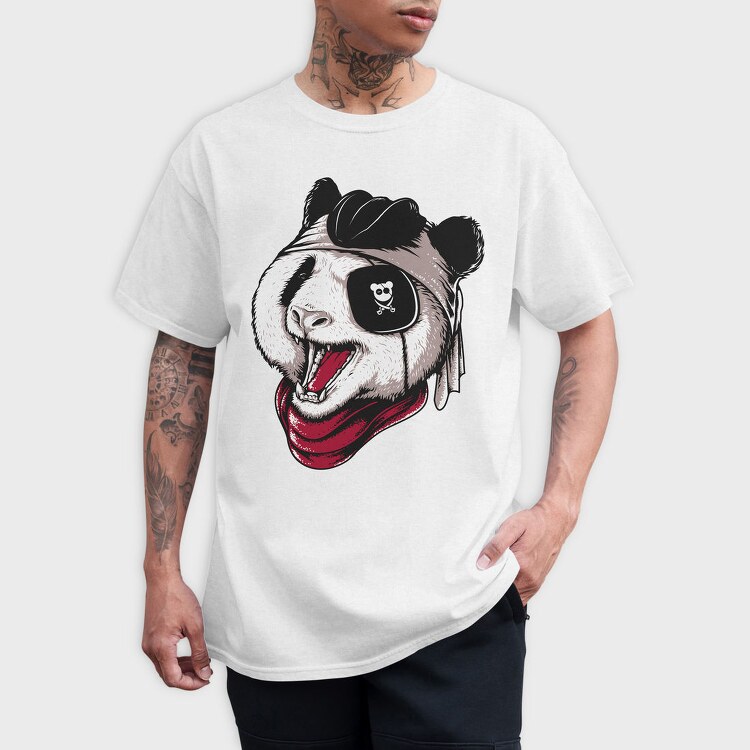 Panda Pirate Roar, Tricou Barbati (Unisex)