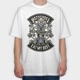 Motocross Skeleton Racer, Tricou Oversize Barbati (Unisex)