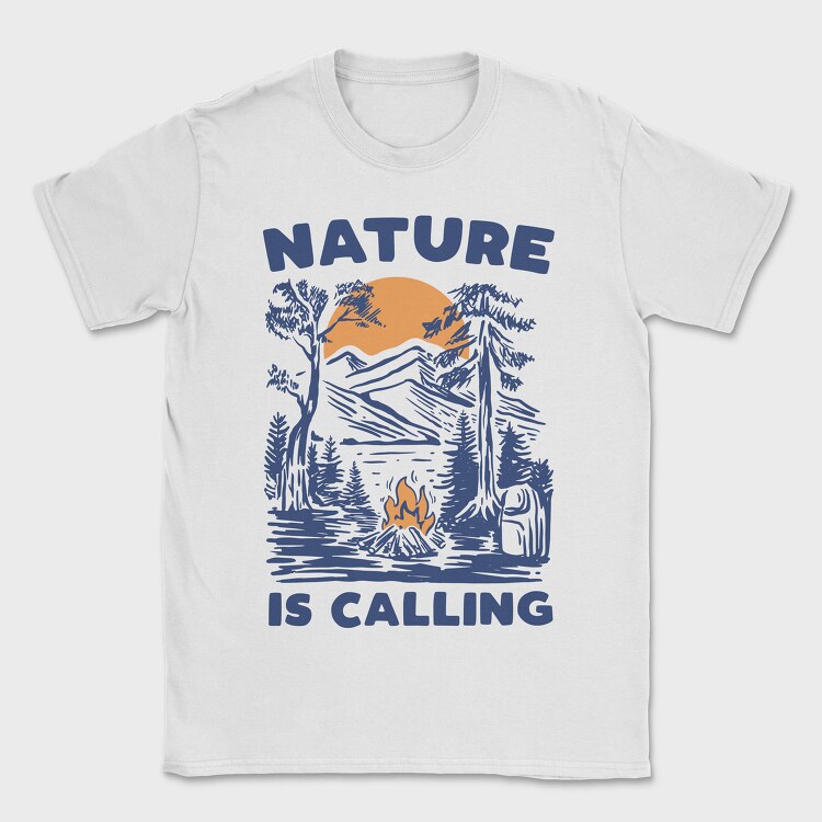 Nature Campfire Call, Tricou Barbati (Unisex)