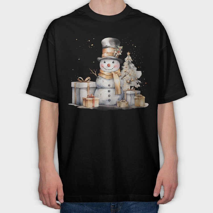 Christmas Snowman Gifts, Tricou Oversize Barbati (Unisex)
