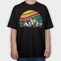 Mountain Sunset, Tricou Oversize Barbati (Unisex)