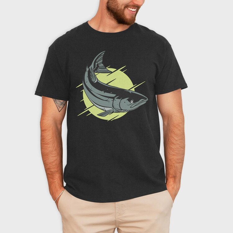 Fish Atlantic Salmon, Tricou Barbati (Unisex)