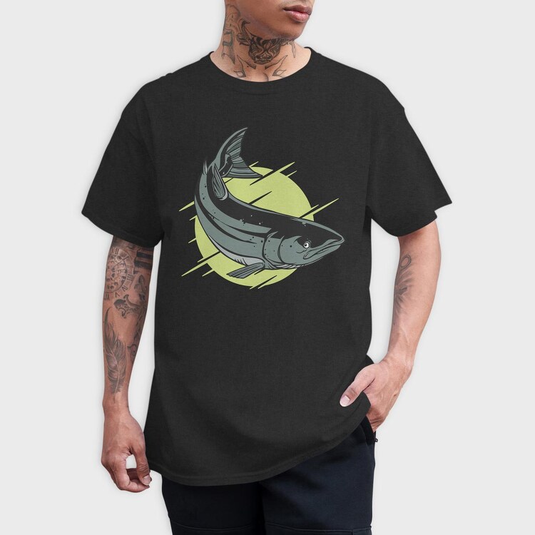 Fish Atlantic Salmon, Tricou Barbati (Unisex)