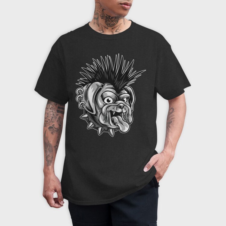 Bulldog Punk, Tricou Barbati (Unisex)