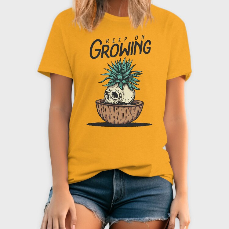 Keep On Growing Skull, Tricou Barbati (Unisex)