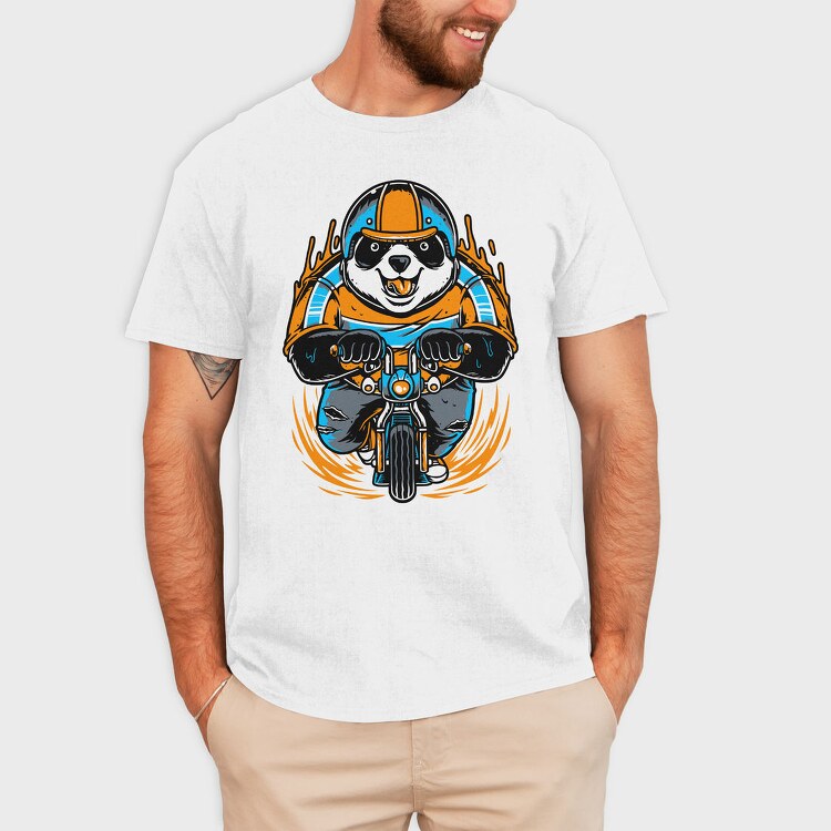 Panda Rider, Tricou Barbati (Unisex)