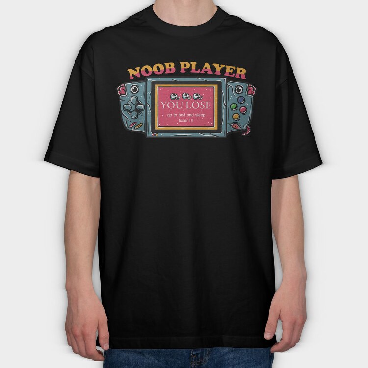 Noobbed Out, Tricou Oversize Barbati (Unisex)