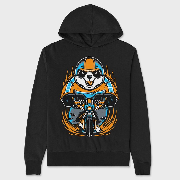 Panda Rider, Hanorac Oversize Barbati (Unisex)