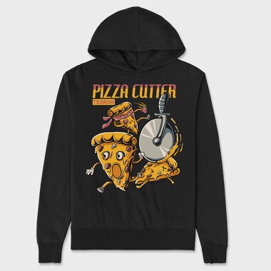 Pizza Cutter Terror, Hanorac Oversize Barbati (Unisex)
