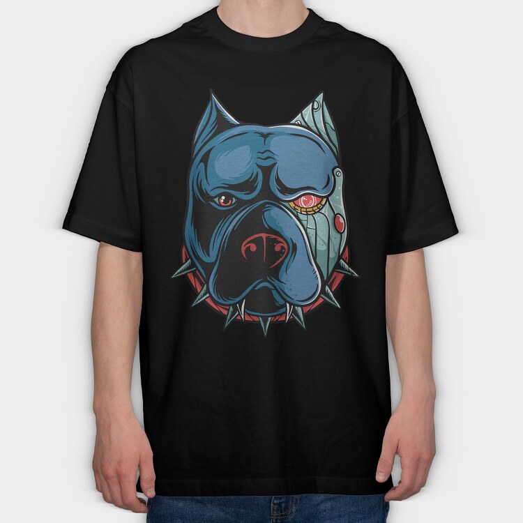 Pittbull Rage, Tricou Oversize Barbati (Unisex)