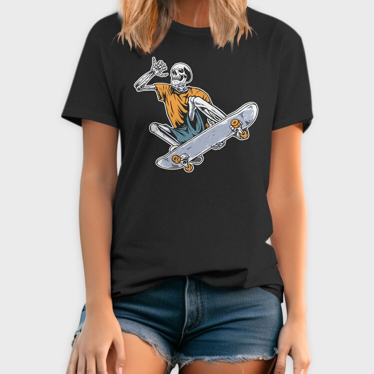 Skateboard Skeleton, Tricou Barbati (Unisex)