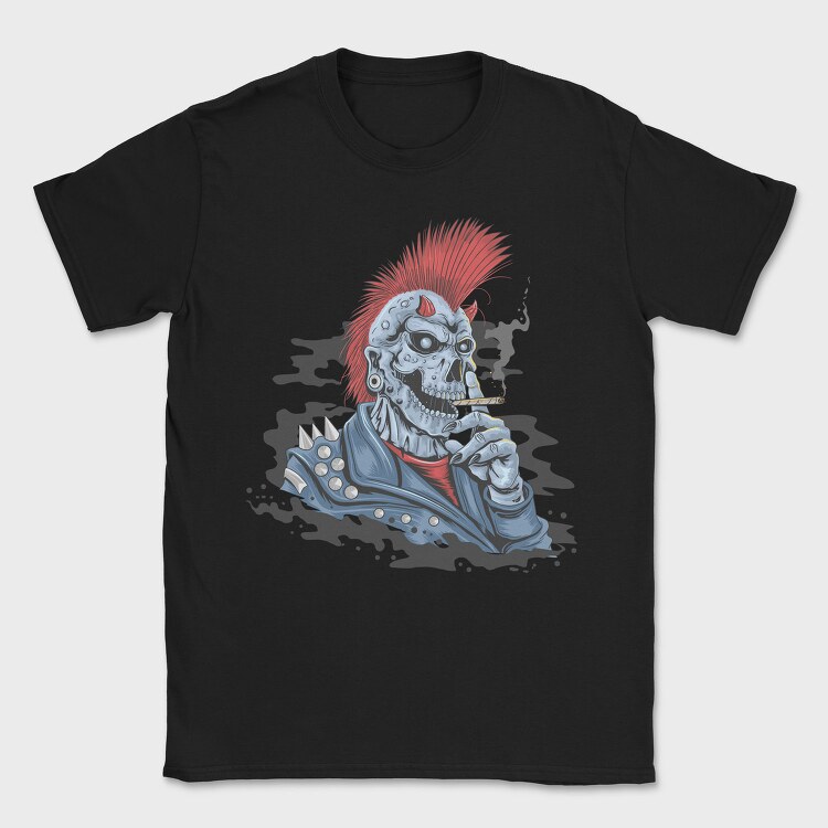 Punk Skull Smoke, Tricou Barbati (Unisex)