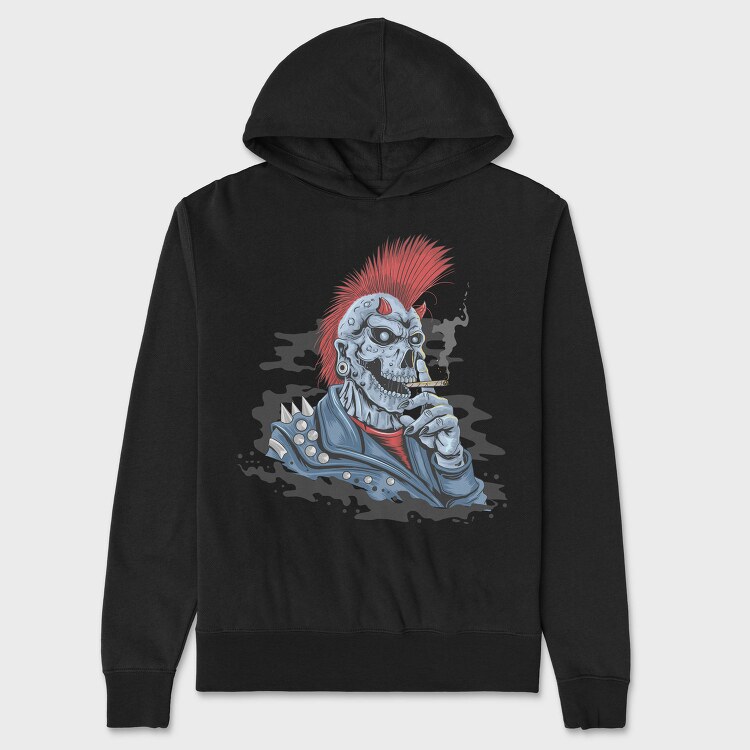 Punk Skull Smoke, Hanorac Oversize Barbati (Unisex)