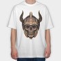 Viking Skull Horns 1, Tricou Oversize Barbati (Unisex)