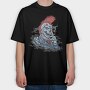 Punk Skull Smoke, Tricou Oversize Barbati (Unisex)