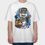 Panda Rockstar Guitar, Tricou Oversize Barbati (Unisex)