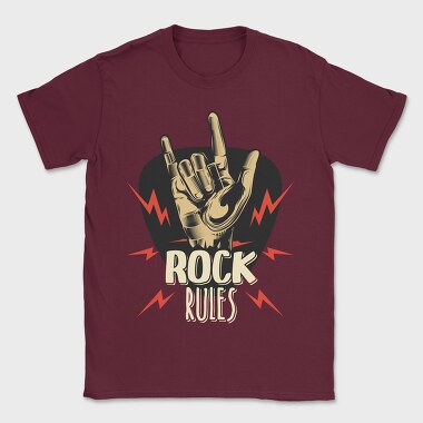 Rock On Rules, Tricou Barbati (Unisex)