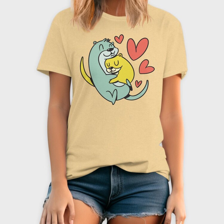 Hugging Otters, Tricou Barbati (Unisex)