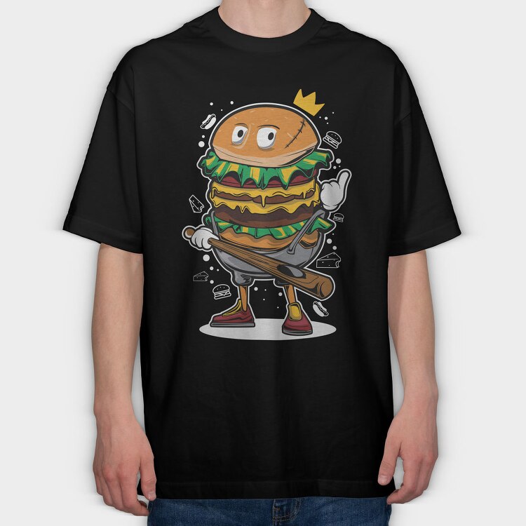 King Burger, Tricou Oversize Barbati (Unisex)