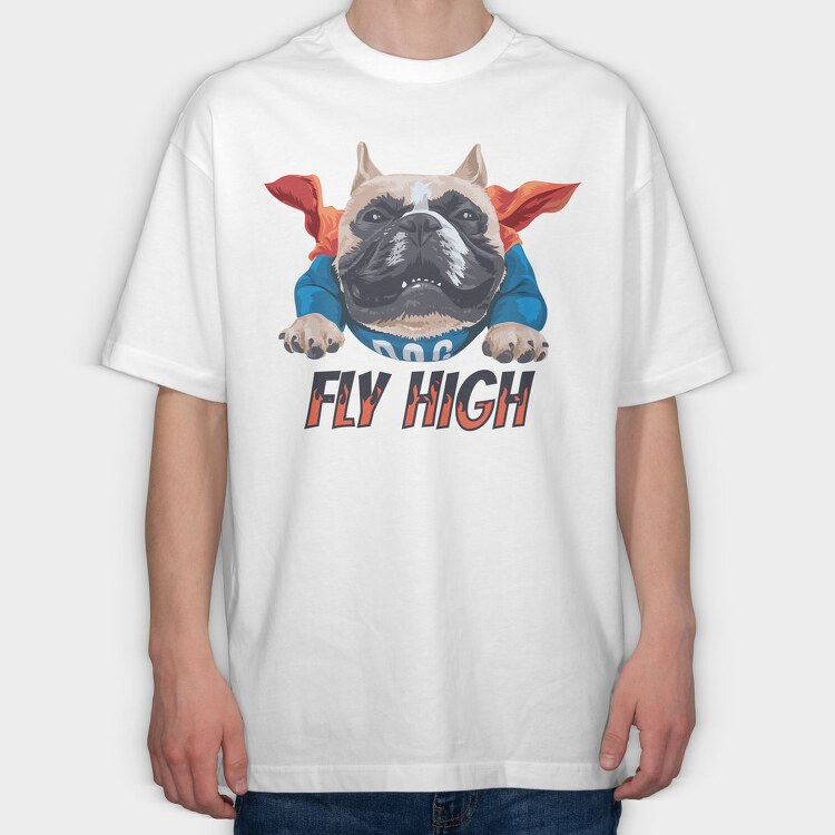 Bulldog Superfly, Tricou Oversize Barbati (Unisex)