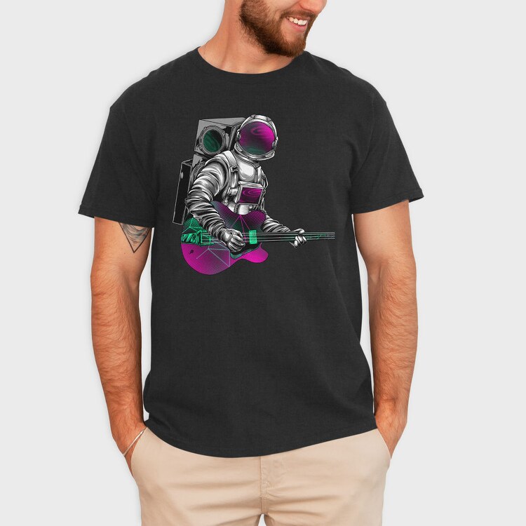 Space Guitar Hero, Tricou Barbati (Unisex)