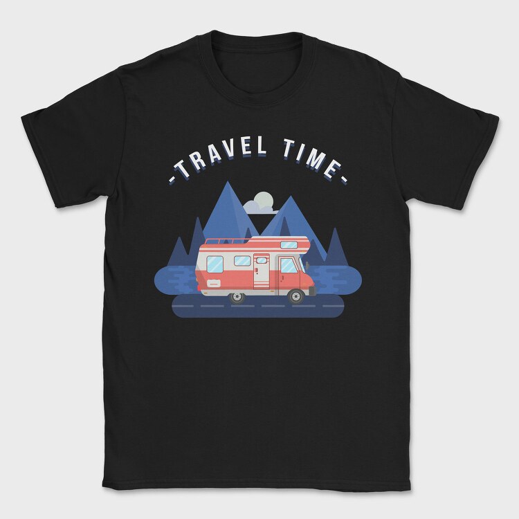 Travel Time Camper, Tricou Barbati (Unisex)