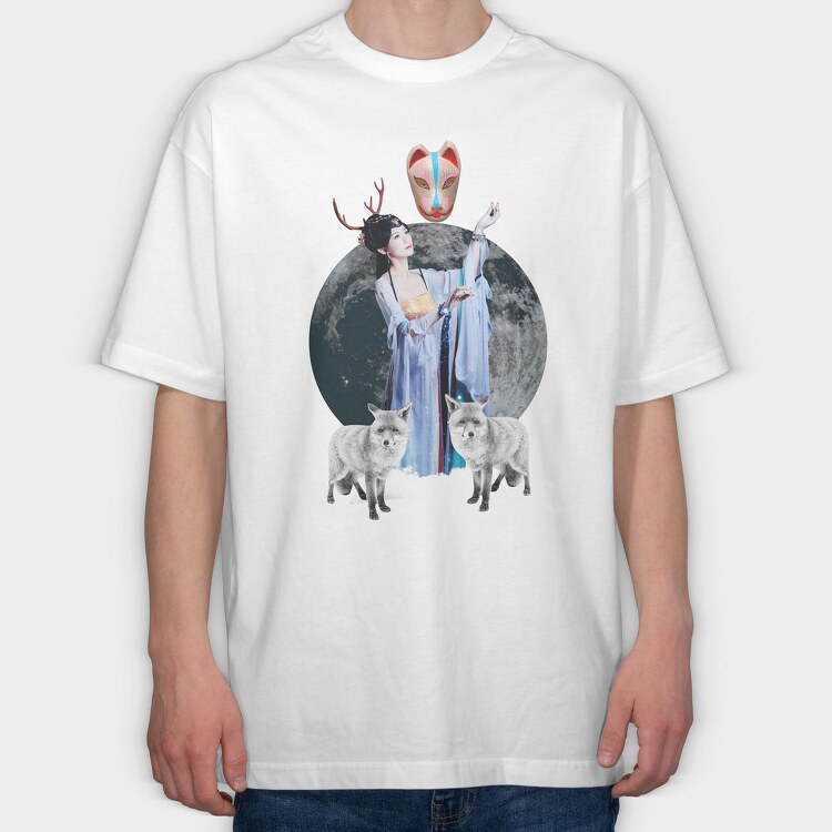 Tote Japan Kitsune, Tricou Oversize Barbati (Unisex)