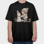 Christmas Snowman Kid, Tricou Oversize Barbati (Unisex)
