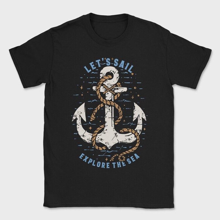 Sail The Sea, Tricou Barbati (Unisex)