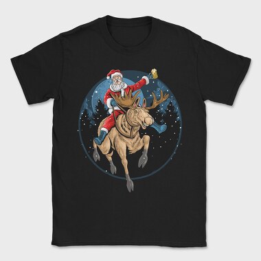 Santa Moose Ride, Tricou Barbati (Unisex)